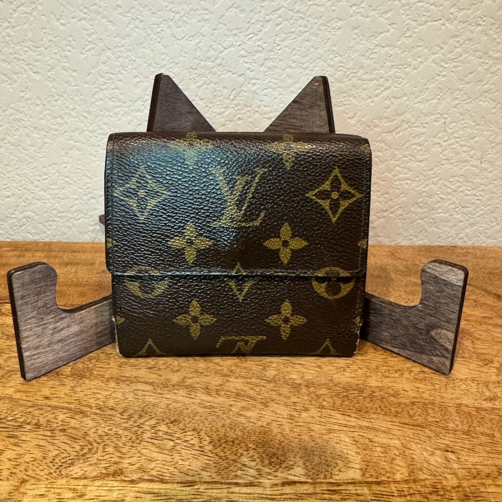 Louis Vuitton Monogram Compact Wallet in Brown and Gold